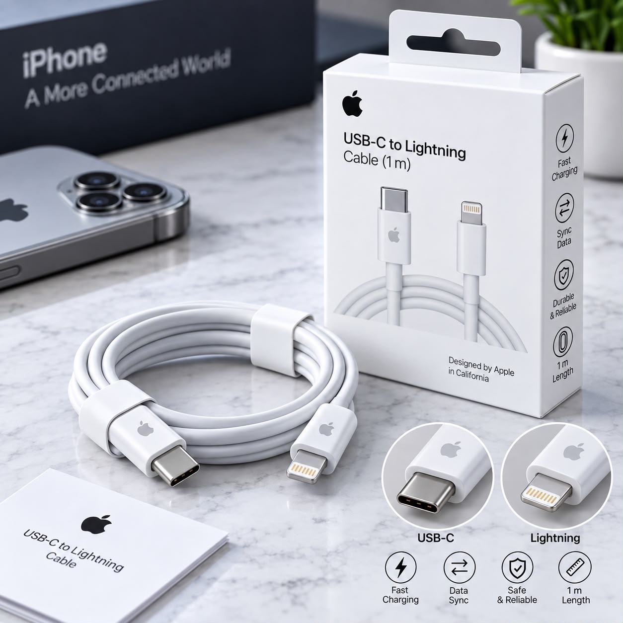 USB-C to Lightning Cable (1 m)